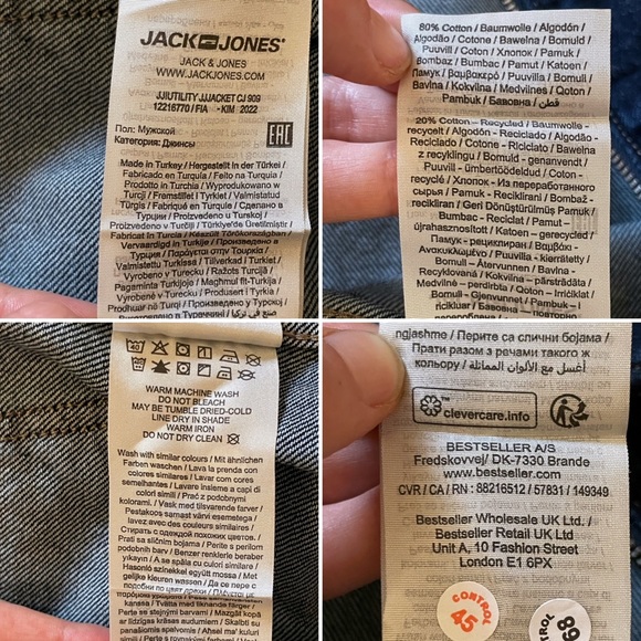 JACK & JONES Utility Denim Jacket, Sz M, zipper closure - Picture 14 of 16